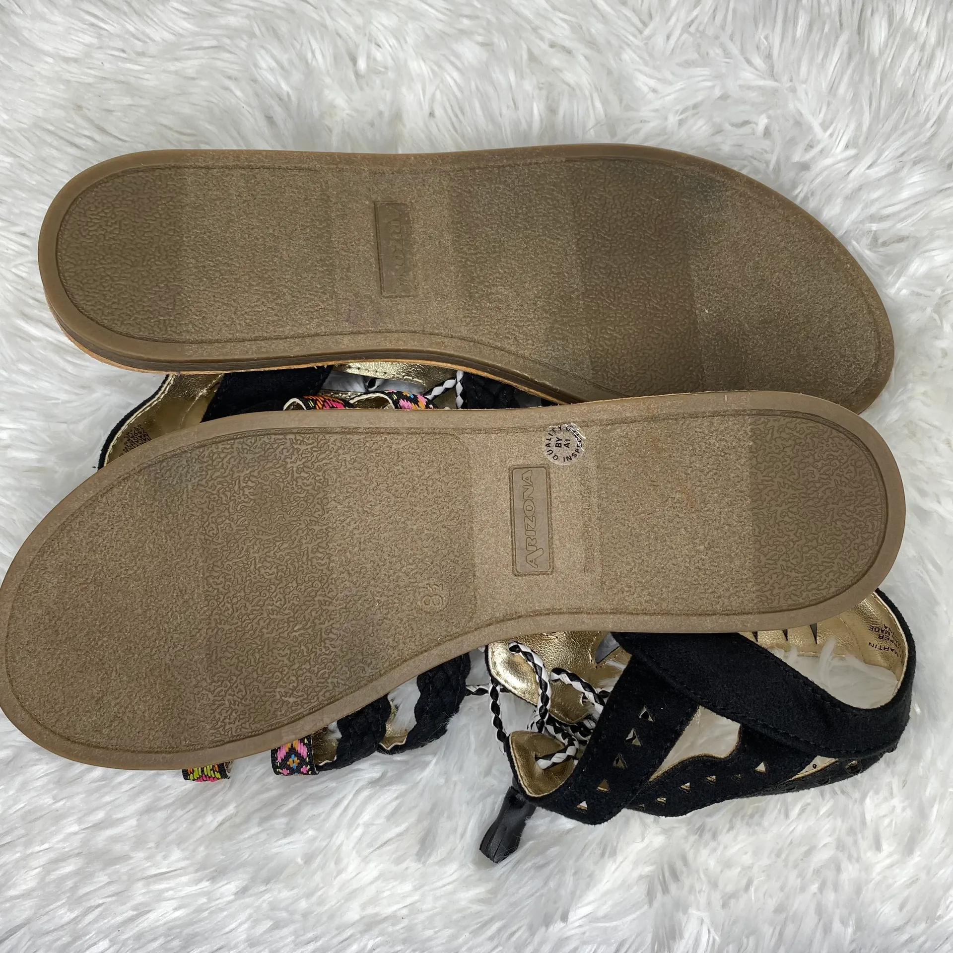 Arizona Jeans New  Bohimian black colorful sandals - Image 4