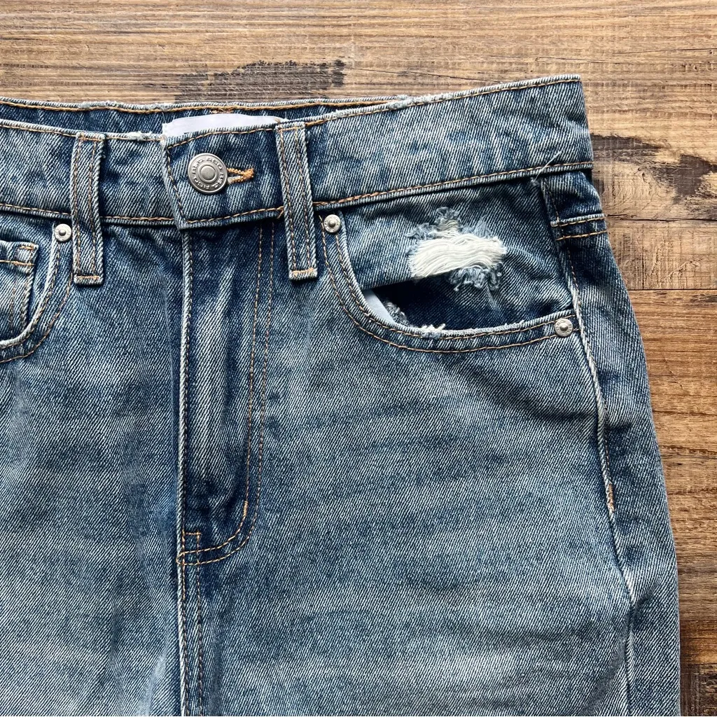 RSQ Women's Blue Straight Leg High Waist 90s Jeans Size 23 100% Cotton NWT - Image 2