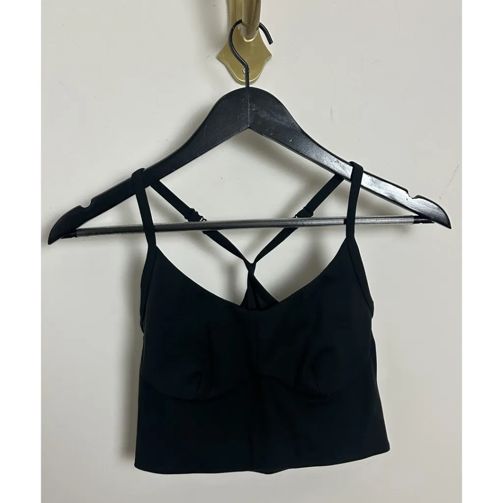 VARLEY Always Surrey Longline Sports Bra in Black Size Small - Image 3