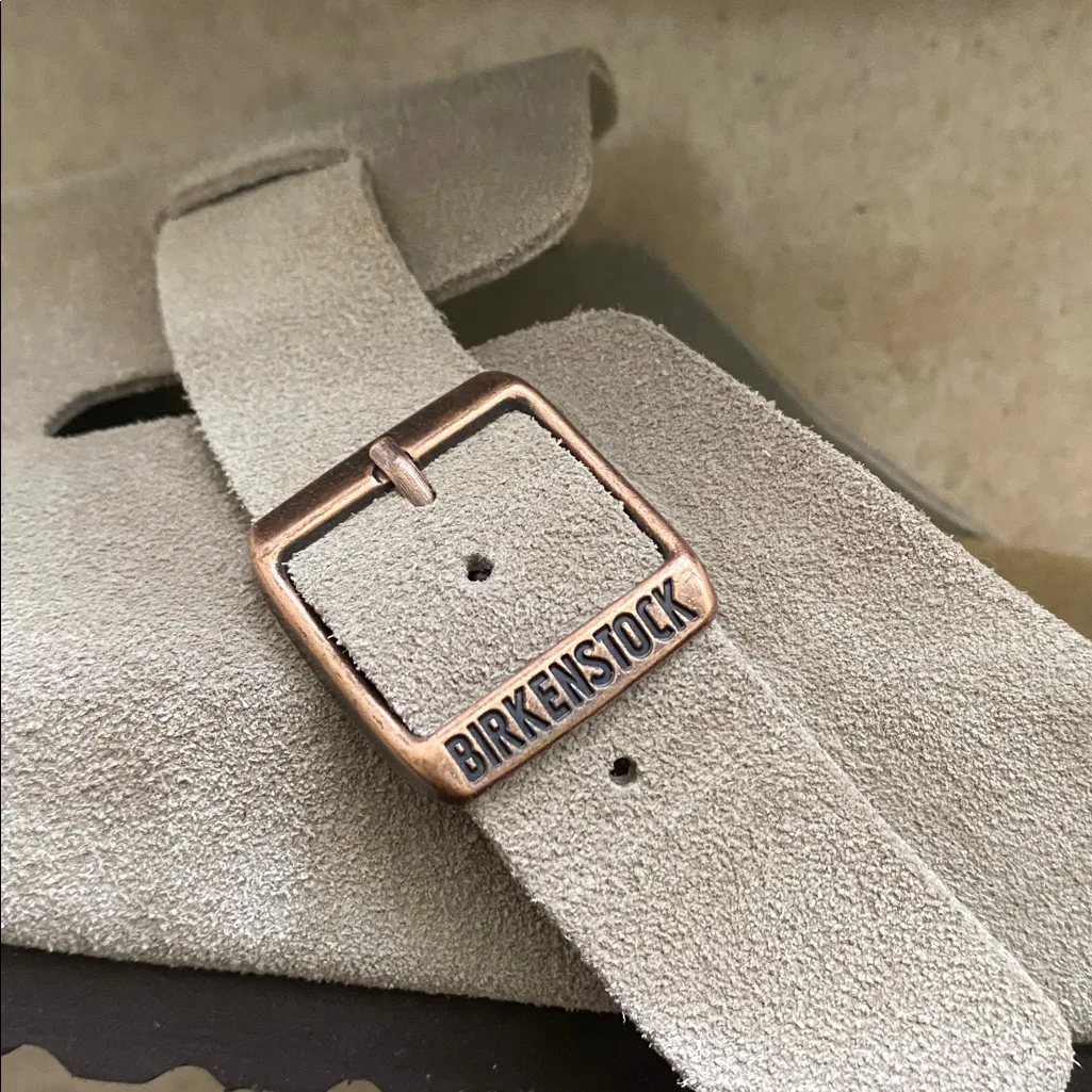 Birkenstock Boston Taupe Suede Clogs - Image 7