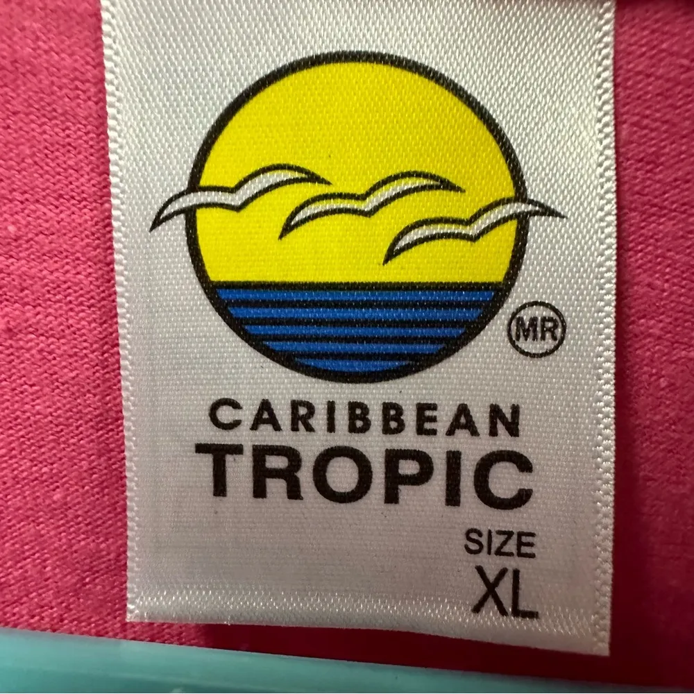 Caribbean Cozumel Mexico Pink Embroidered Dolphin Souvenir Tee Tshirt Womens XL - Image 9