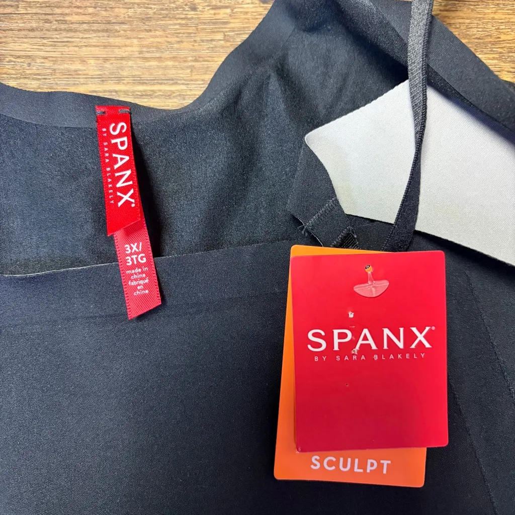 NEW SPANX Sculpt OnCore Open Bust Mid Thigh Bodysuit Black Shapewear Size 1X - Image 8