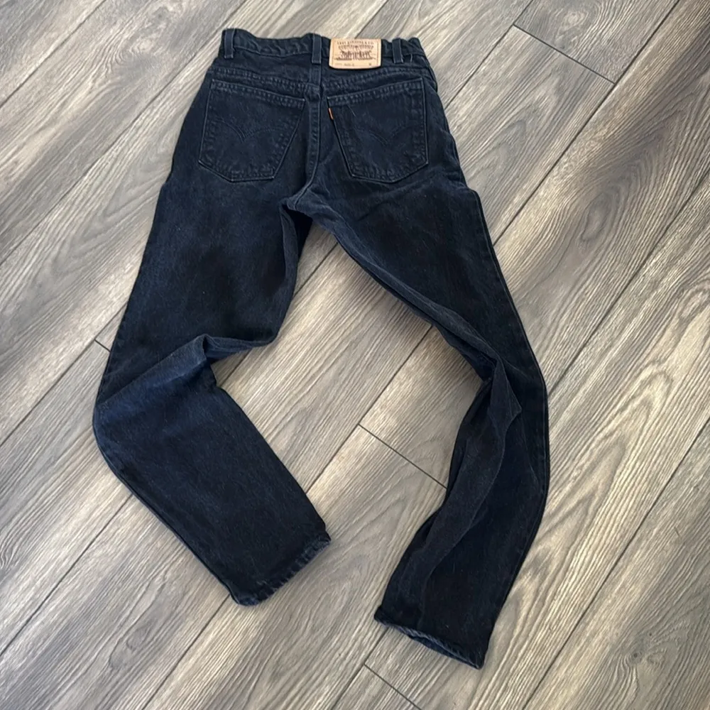 Rare Vintage orange tab 1990’s black Levi's 15951 relaxed fit tapered leg size 6 - Image 4