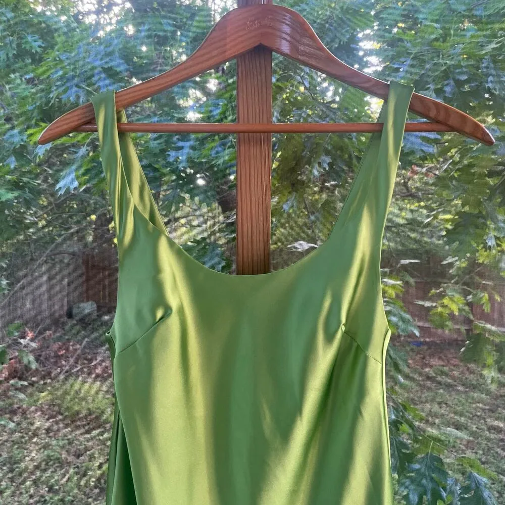 ASOS Design Women's Green Satin Slip Dress Size 2P. NWOT - Image 3