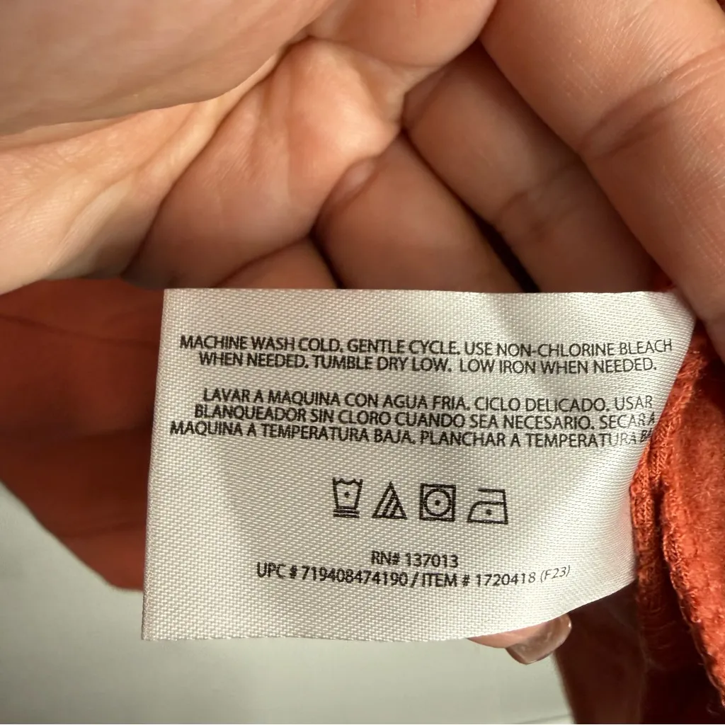 NWOT Orvis Orange V-Neck Pullover Sweatshirt Super Soft Stretch Size XXL - Image 4