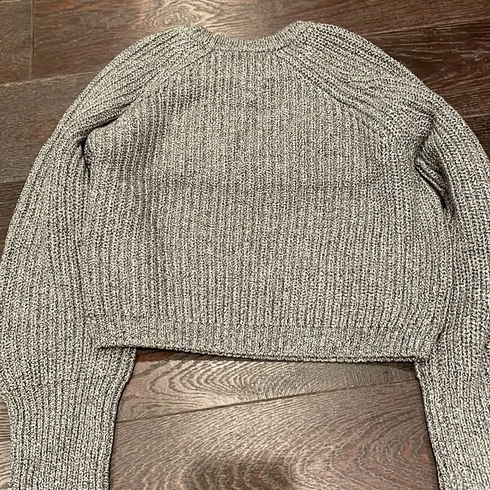 NWOT American apparel gildan crop cropped fisherman sweater zebra medium m - Image 5