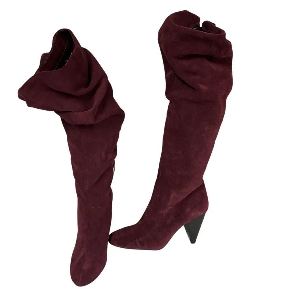 NWOT INC suede over the knee slouch boots Pink Size 6.5 - Image 2