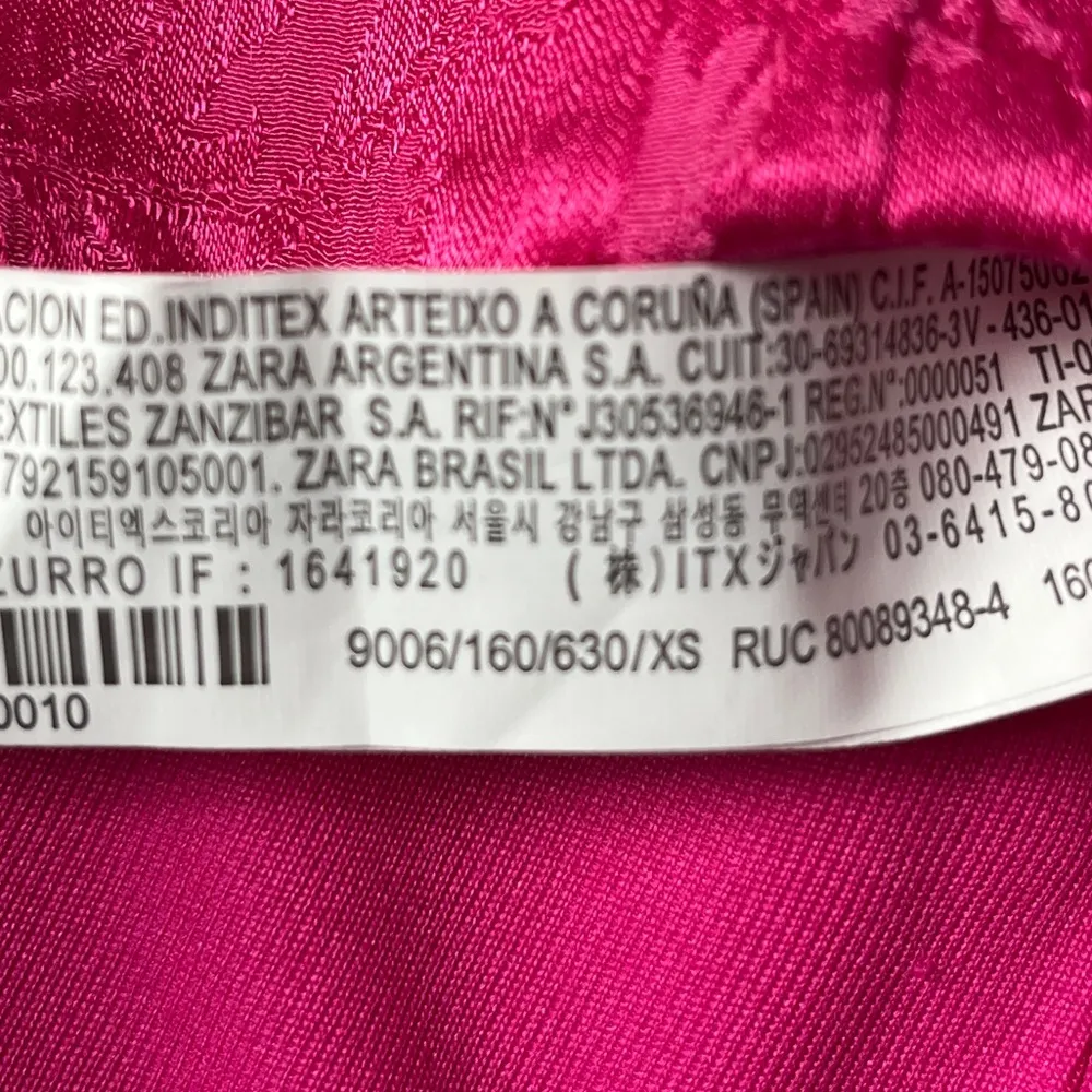 Zara Floral Halter Cropped Top Hot Pink Fuchsia Size XSmall - Image 7