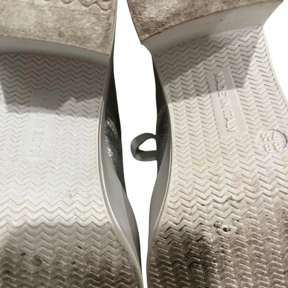 Vintage Bakers Silver Metallic Platform Lace - Image 14