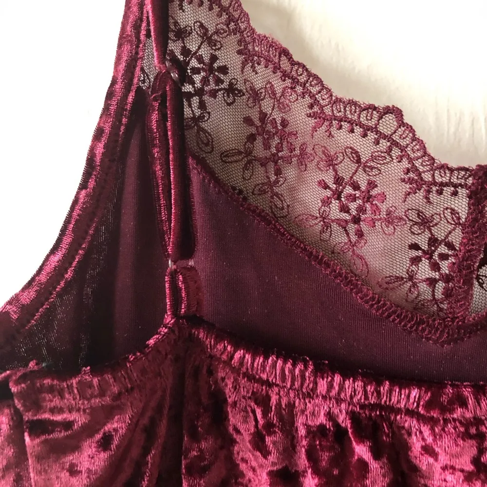 NO BOUNDARIES Womens Sheer Coverup With Velour Cami Size 21 Juniors - Image 4