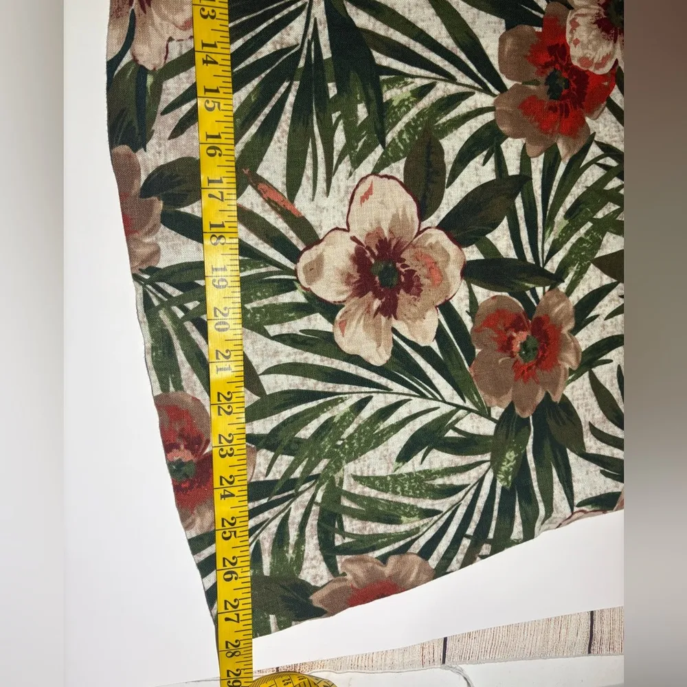 AK Anne Klein Women’s Size 12 Linen Blend Tropical Floral Sleeveless Dress - Image 14