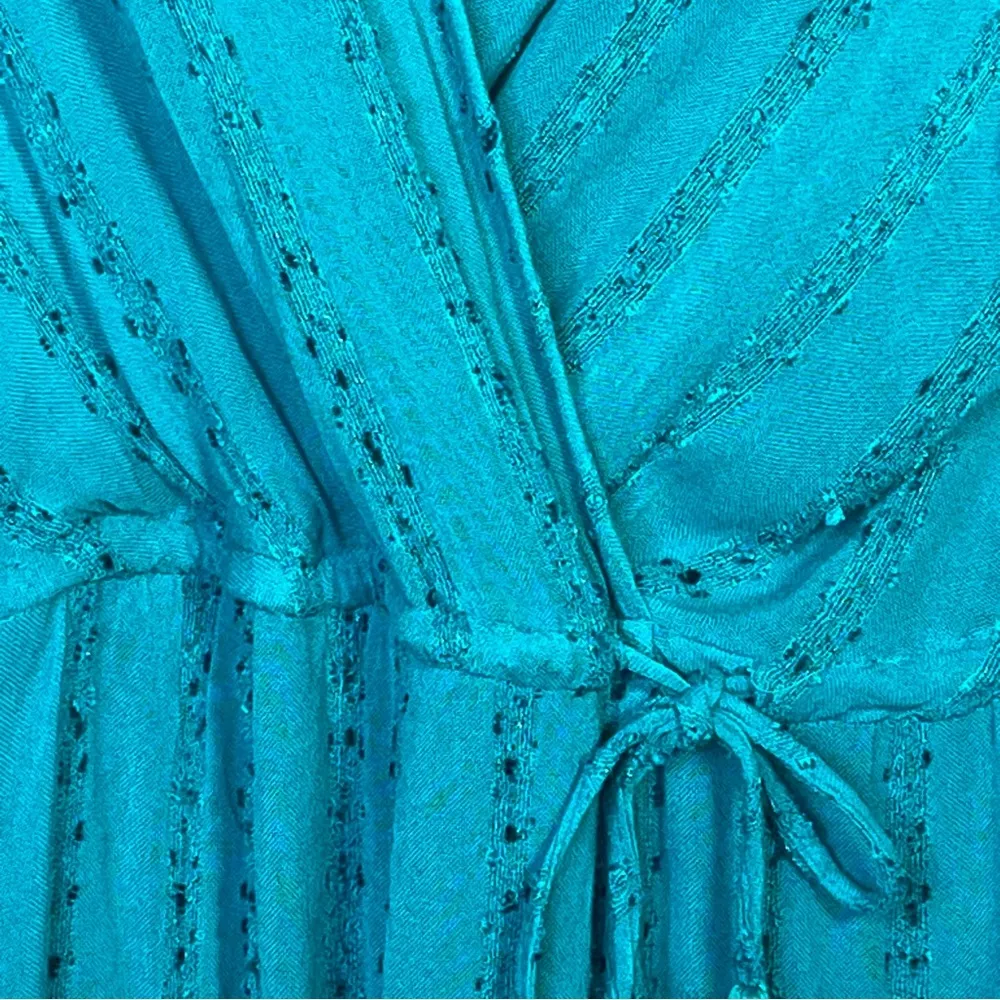 Swimsuits For All Teal Faux Wrap Coverup Dress Sz 18 / 20 Cover Up - Image 4