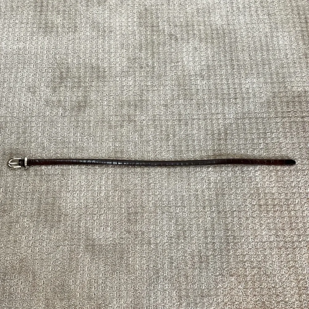 Vintage Brighton Brown Alligator Belt - Image 5