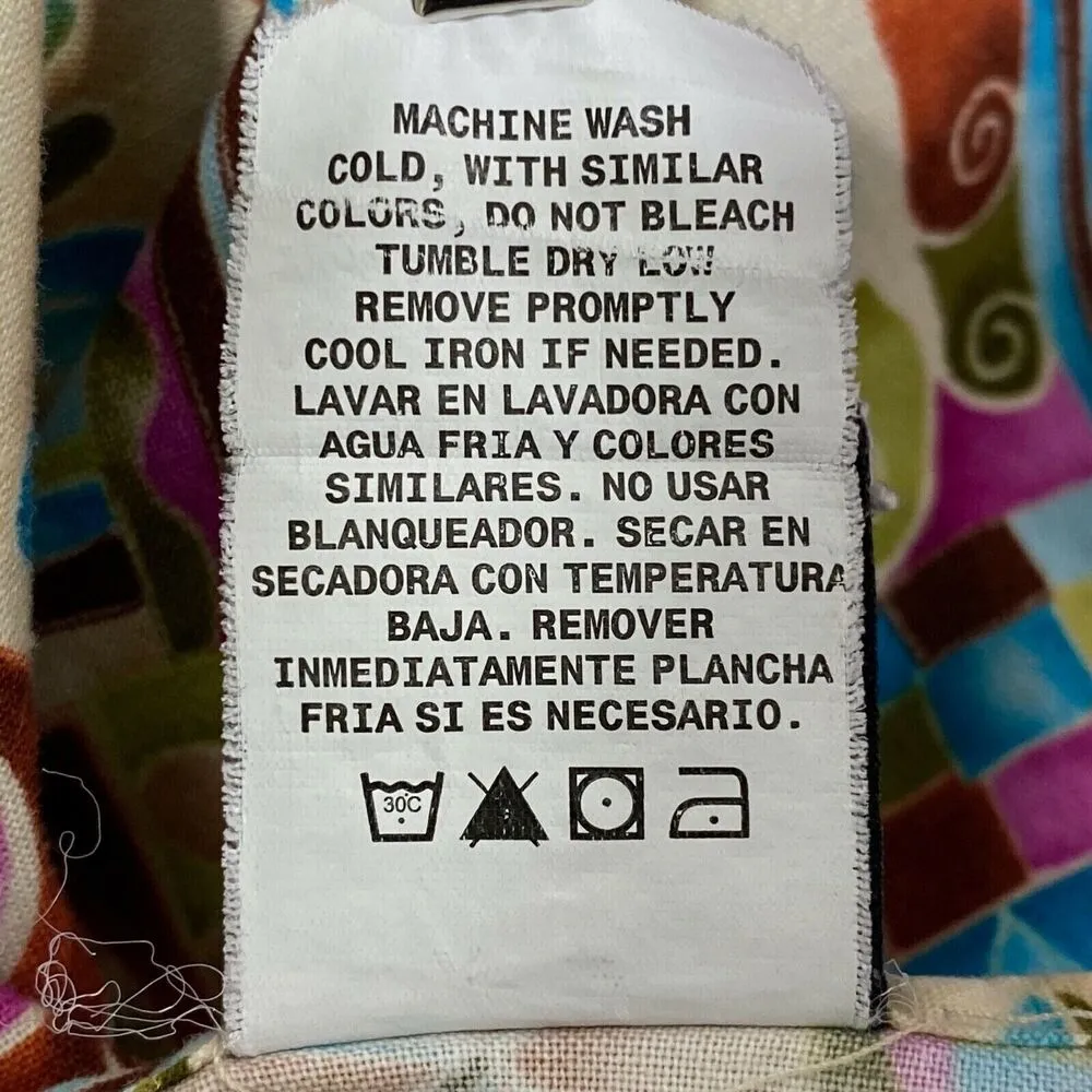 Cherokee Studio Floral Plant Patterned Scrub Top Shirt Size XS - Image 5