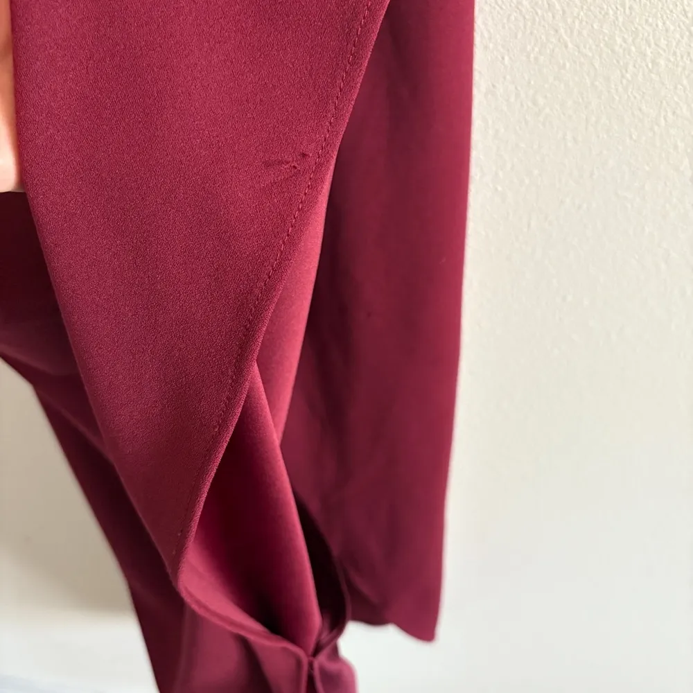 BHLDN Marceau High-Low Crepe Tulip Dress in Bordeaux Red Burgandy Size 12 - Image 10