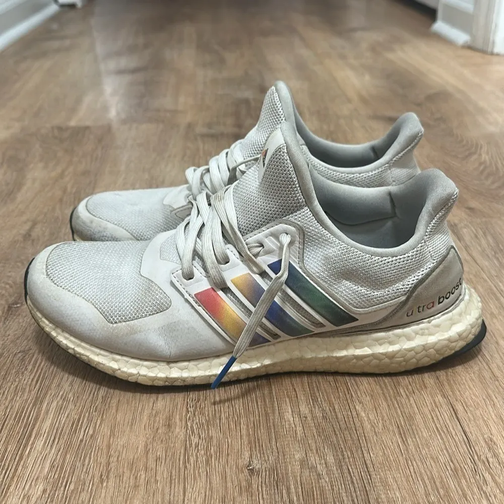 ADIDAS | Women's Ultra Boost DNA Sneakers, White Multi Colorway - Image 6