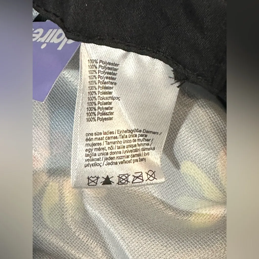 Claire’s Rainbow Daisy‎ Black Bucket Hat Ladies Smiley Faces Fun Happy One Size - Image 9