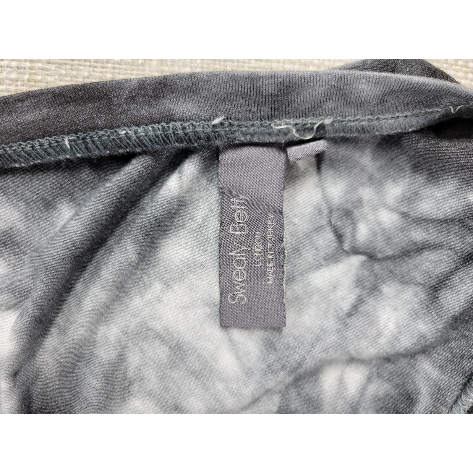 Sweaty Betty Womens Dress Size XXL Black‎ Take it Easy Tie Dye Drop Waist Casual - Image 13