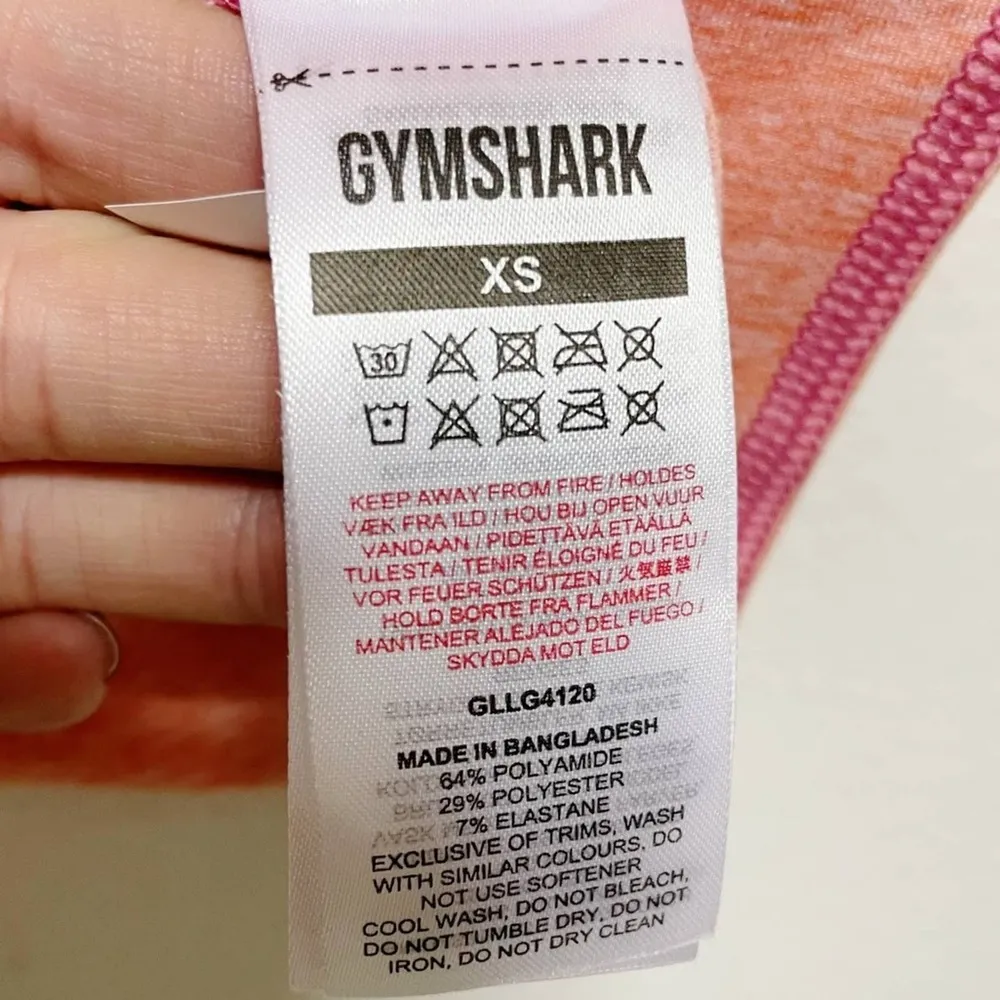 Gymshark Adapt Ombre Seamless Pink Orange Leggings - Image 9