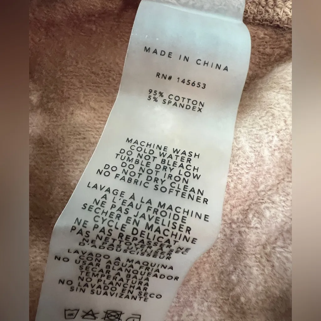 LACAUSA $132 Anthropologie Tie Dye Sweatpants Pants Fall Bohemian Pink Brown - Image 4