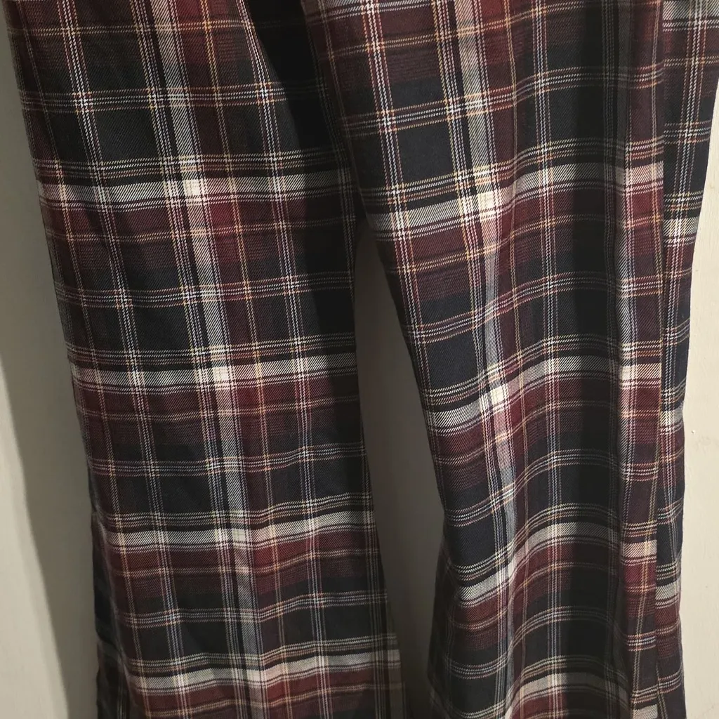 Almost Famous Black and White Plaid Flare Pants - Image 12