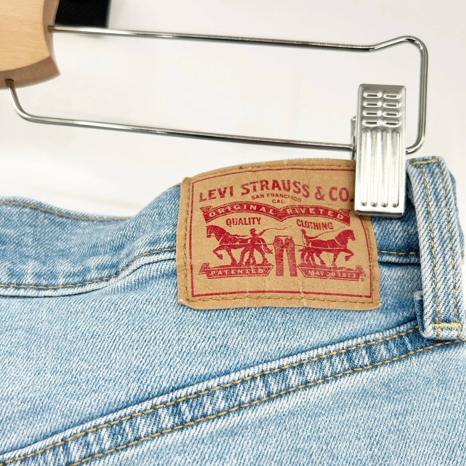 Levis Womens Distressed High Rise Ribcage Ankle Straight Leg Jeans‎ Size 29 Blue - Image 10