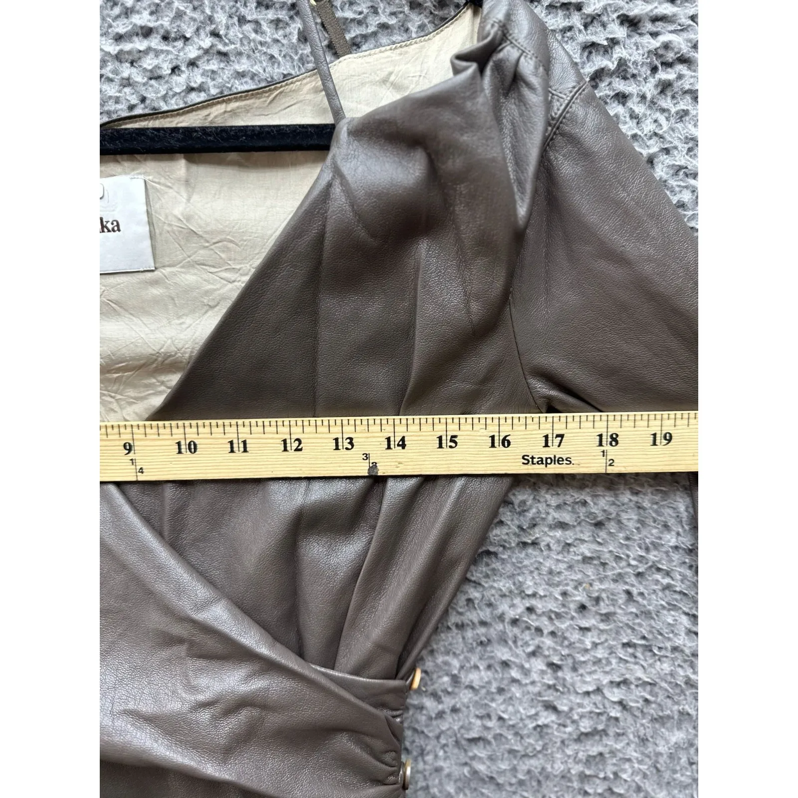 Nanushka Brown Moha faux - Image 9