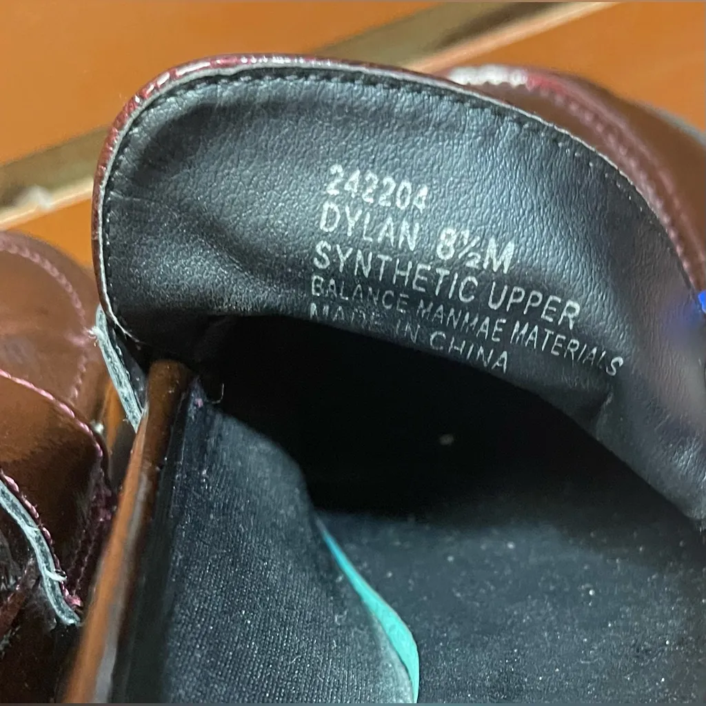 Dylan Red and Black Chunky Platform Loafers - Image 5