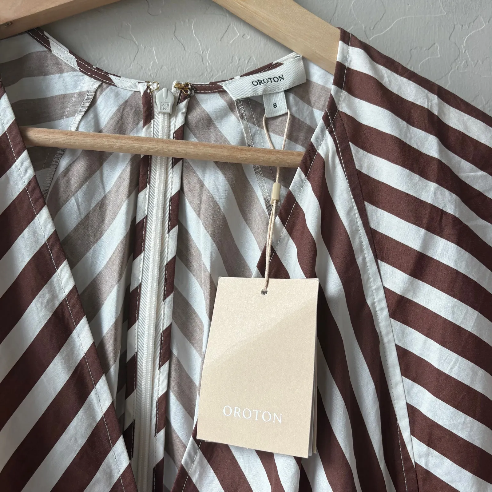 NEW Oroton Dress‎ Striped V - Image 5