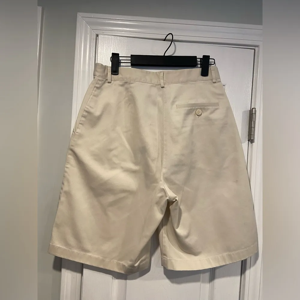 L.L. Bean Size 8 Cotton Khaki Original Fit Comfort Waist Hi Rise Chino Shorts Tan - Image 5
