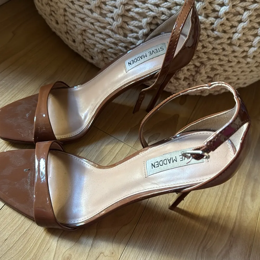 Steve Madden Kassandra Brown Strappy Heels - Image 2