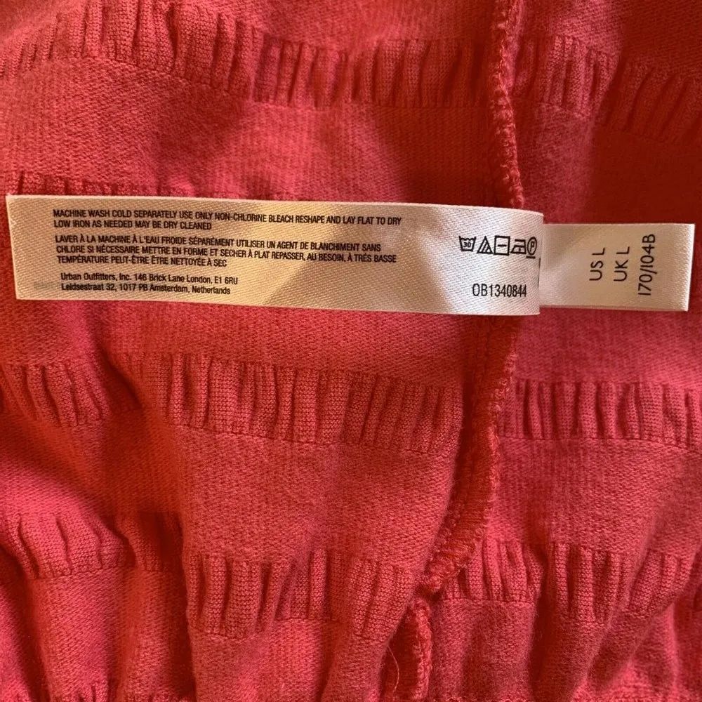 Anthropologie Flounced Open-Back Mini Dress Large Coral New NWT RARE GORGEOUS - Image 8