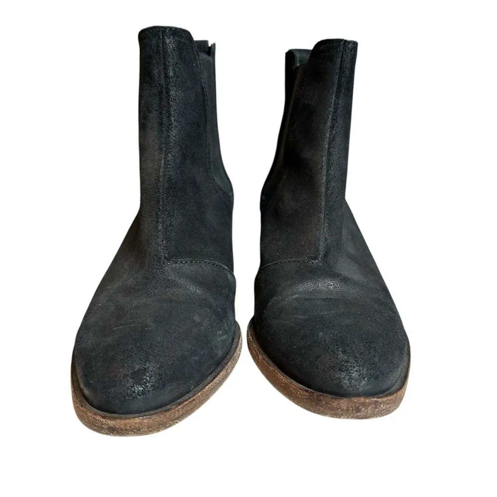 Rag & Bone Suede Chelsea Boots Black Ankle Booties 37 | Italian Made Luxury Chic - Image 5