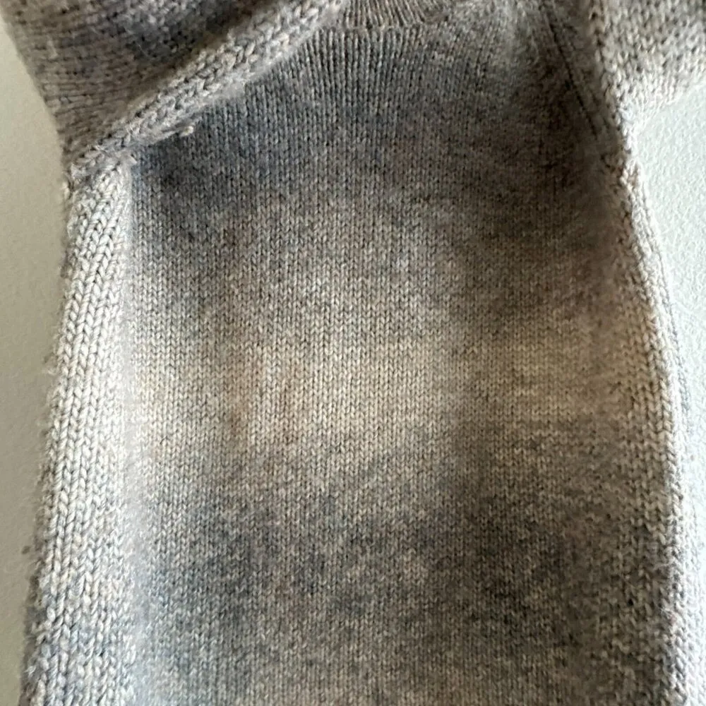 Wilfred Aritzia Alpaca blend Cowl Neck Oversized Ombre Beige Grey Sweater Small - Image 3