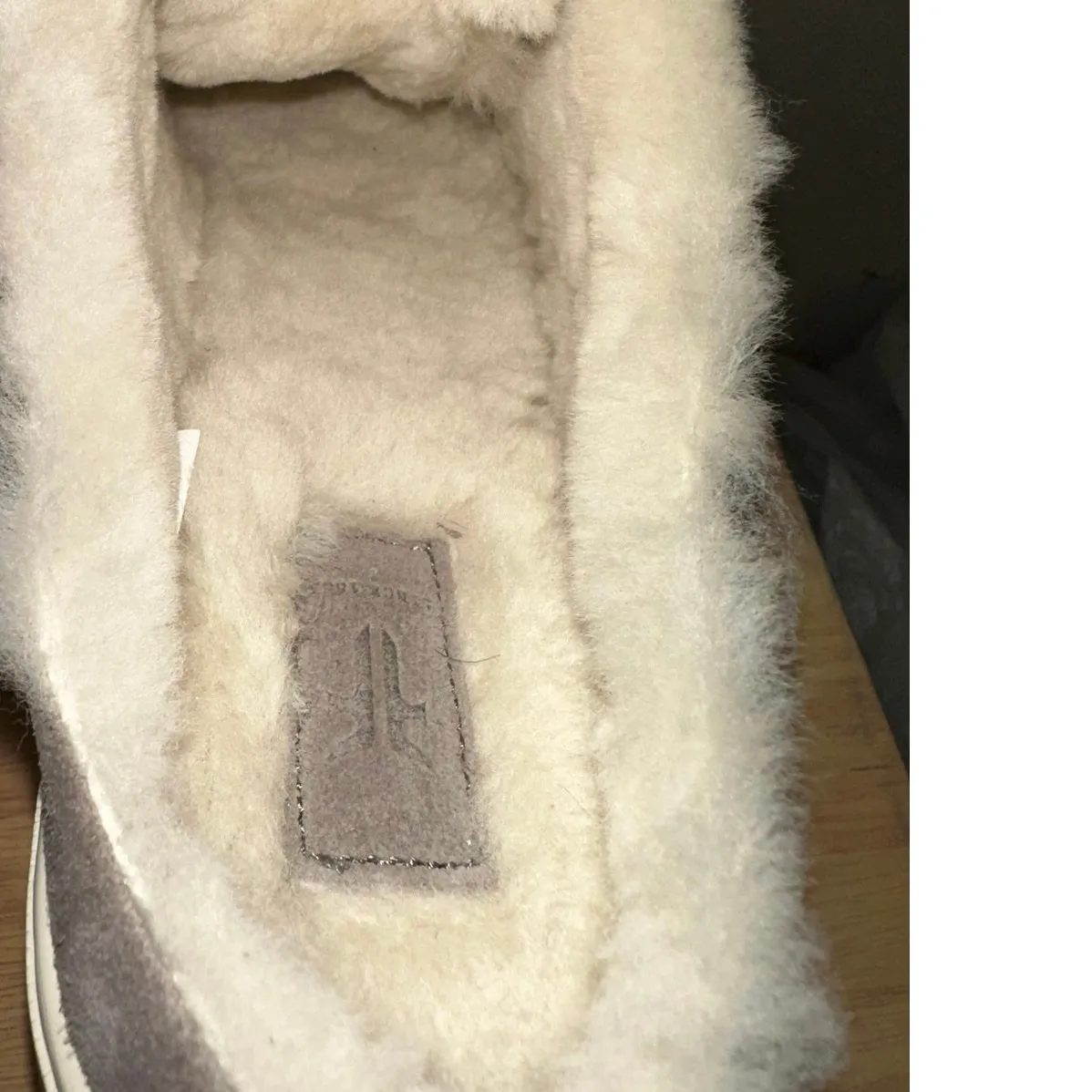 Frye  Ivy Genuine Shearling Sneaker Mule Medium Gray 8.5 - Image 9