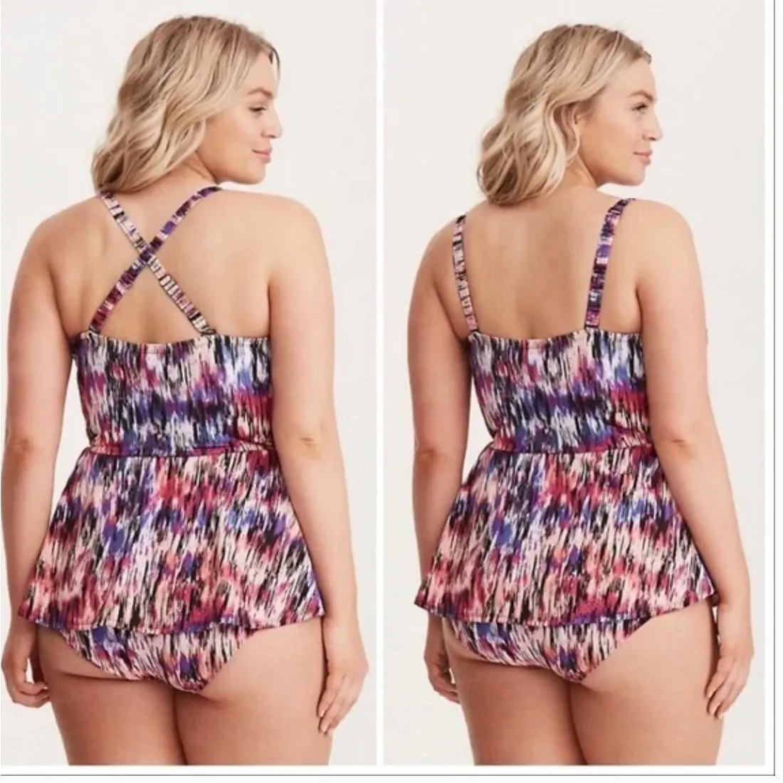 TORRID Mirage Print Skirted One Piece Swimsuit - Size 2X - Image 3
