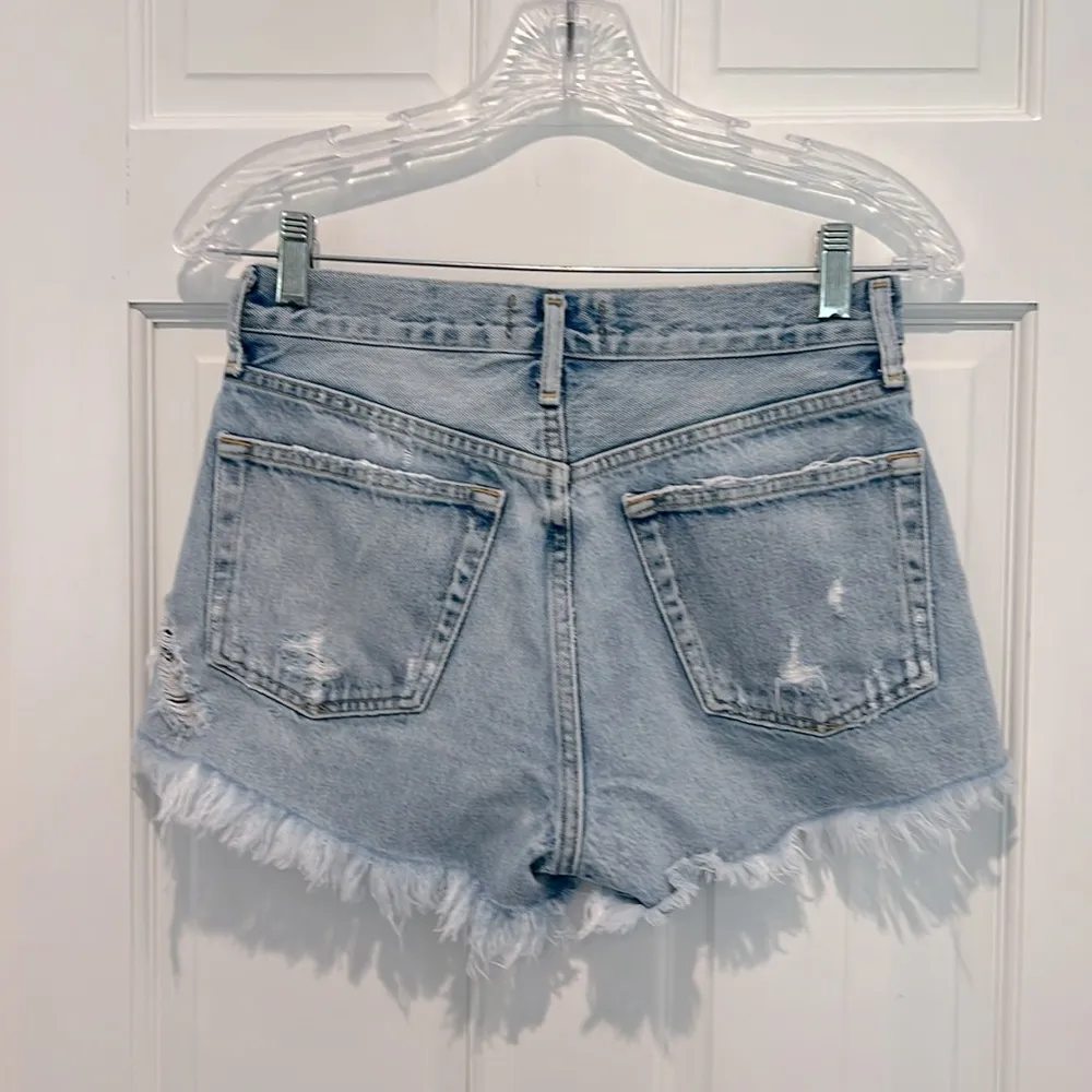 Agolde Parker Vintage Cut Off Short in Swapmeet Denim Jean Shorts Size 25 Frayed - Image 4