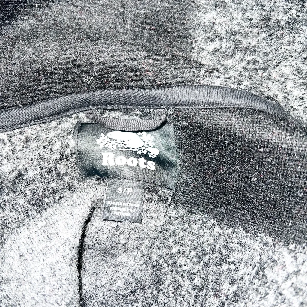 Roots wool blend black gray Seymour full zip women’s Shacket - Image 8