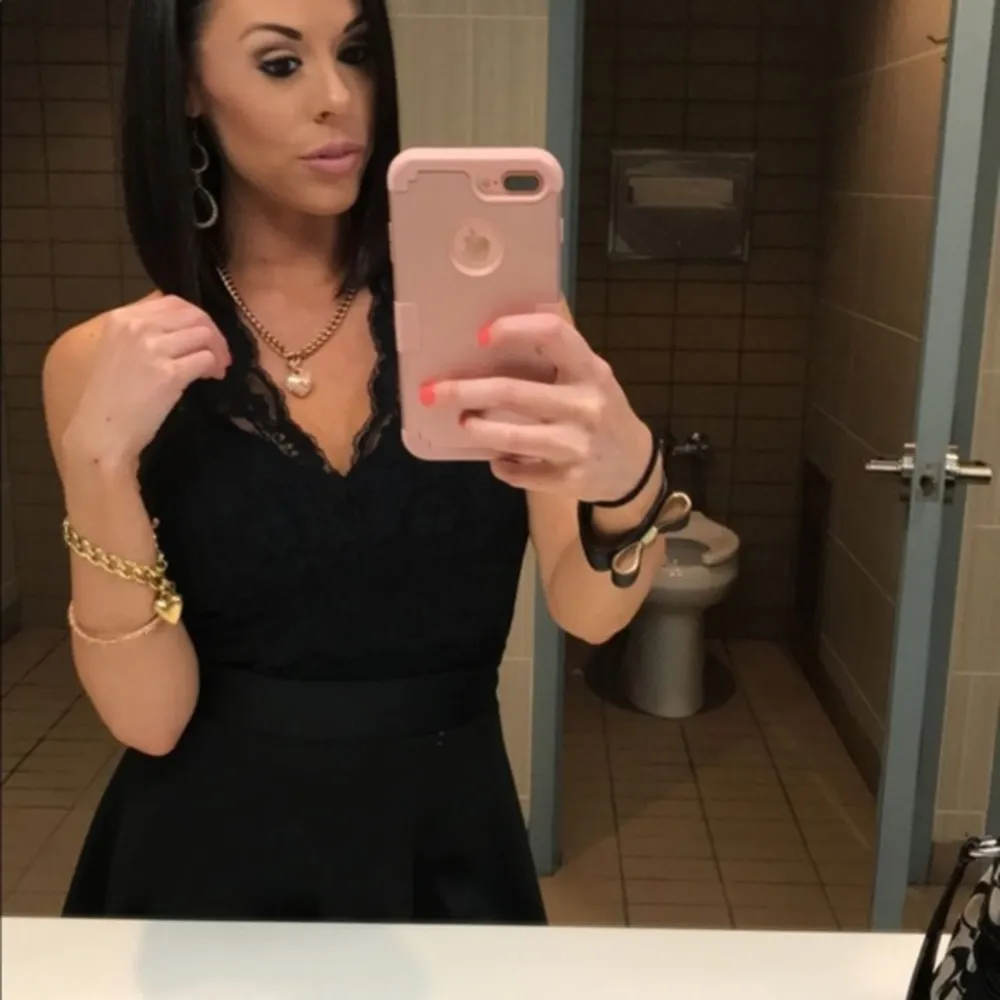 Satiny Black Flare Mini Skirt - Image 10