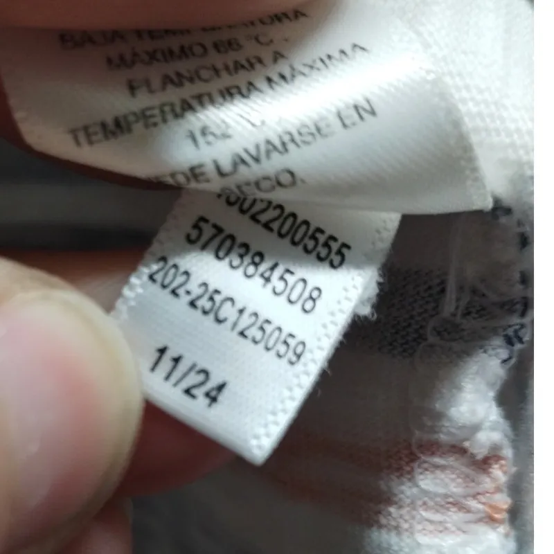 Chico's Size XL (3) Peach Blue Floral Striped Bateau Boat Neck Slub Cotton Tee - Image 9