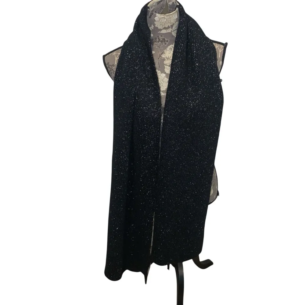 EXPRESS Black Glittery Knit Scarf NWT - Image 2