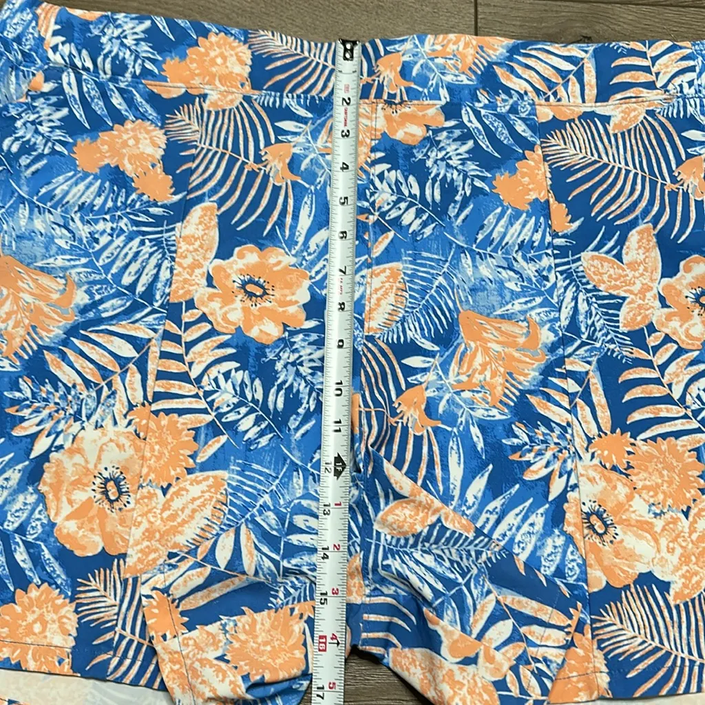 Columbia PFG 5” Floral‎ Tamiami Print Fishing Shorts Blue Orange Size XXL - Image 10