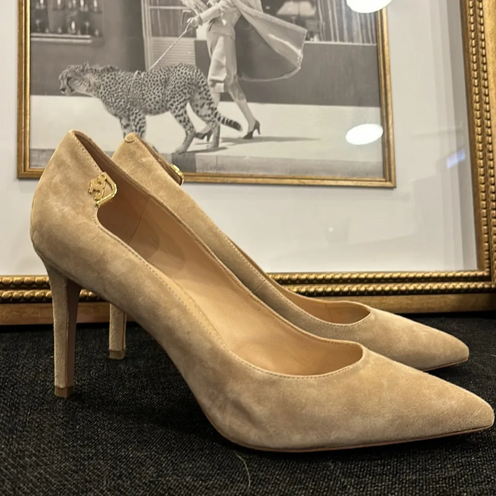Tory‎ Burch Heels~Suede with leather soles~Size 9.5~ EUC!!! - Image 12