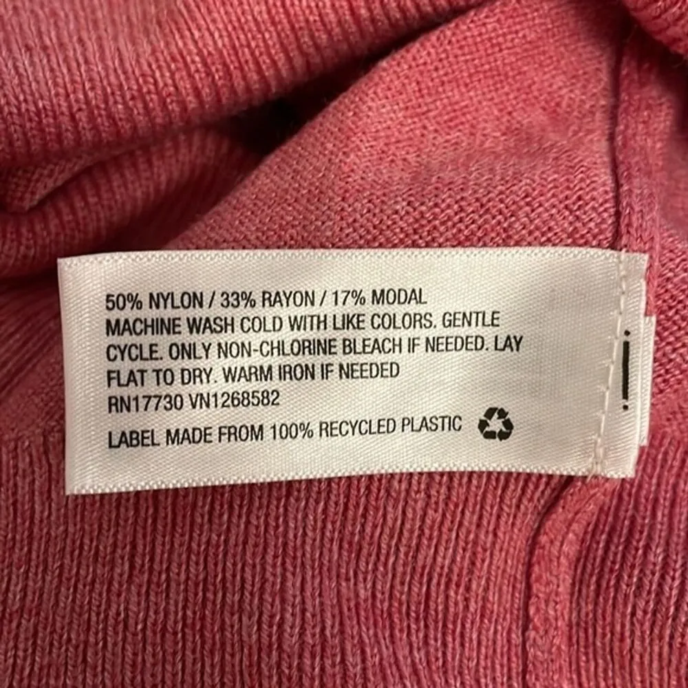A New Day Pink Pullover V-Neck Knit Sweater Womens Size Large - Image 10