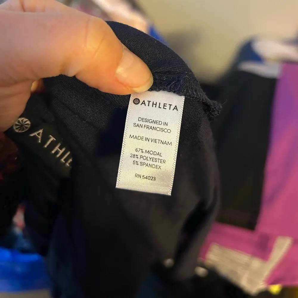 Athleta  Navy Blue Cloudlight Asym Side Tie Tank - Image 5