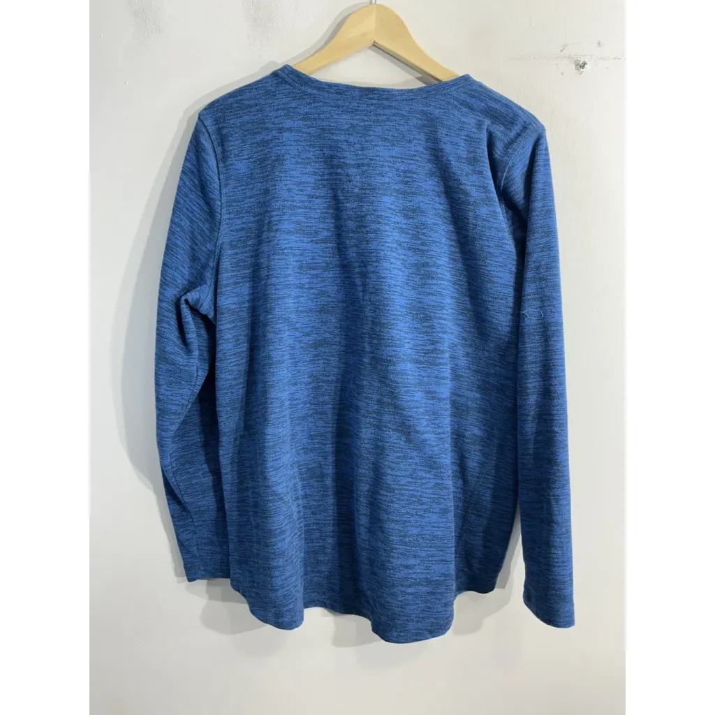 Womans Tek Gear Long Sleeve Crew Neck Pullover Shirt XXL Blue - Image 2