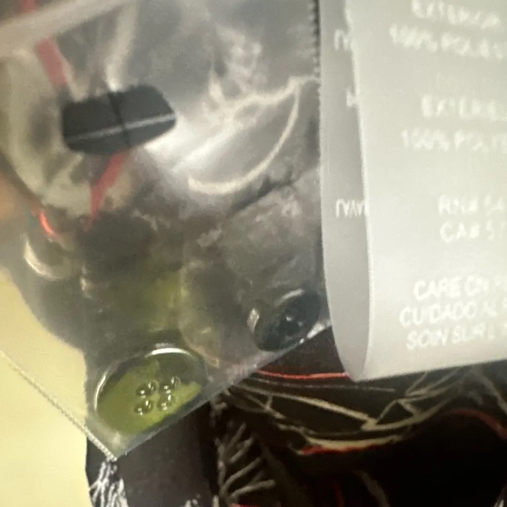 KARL LAGERFELD PARIS Black Blouse with Orange and White Accents. - Image 9