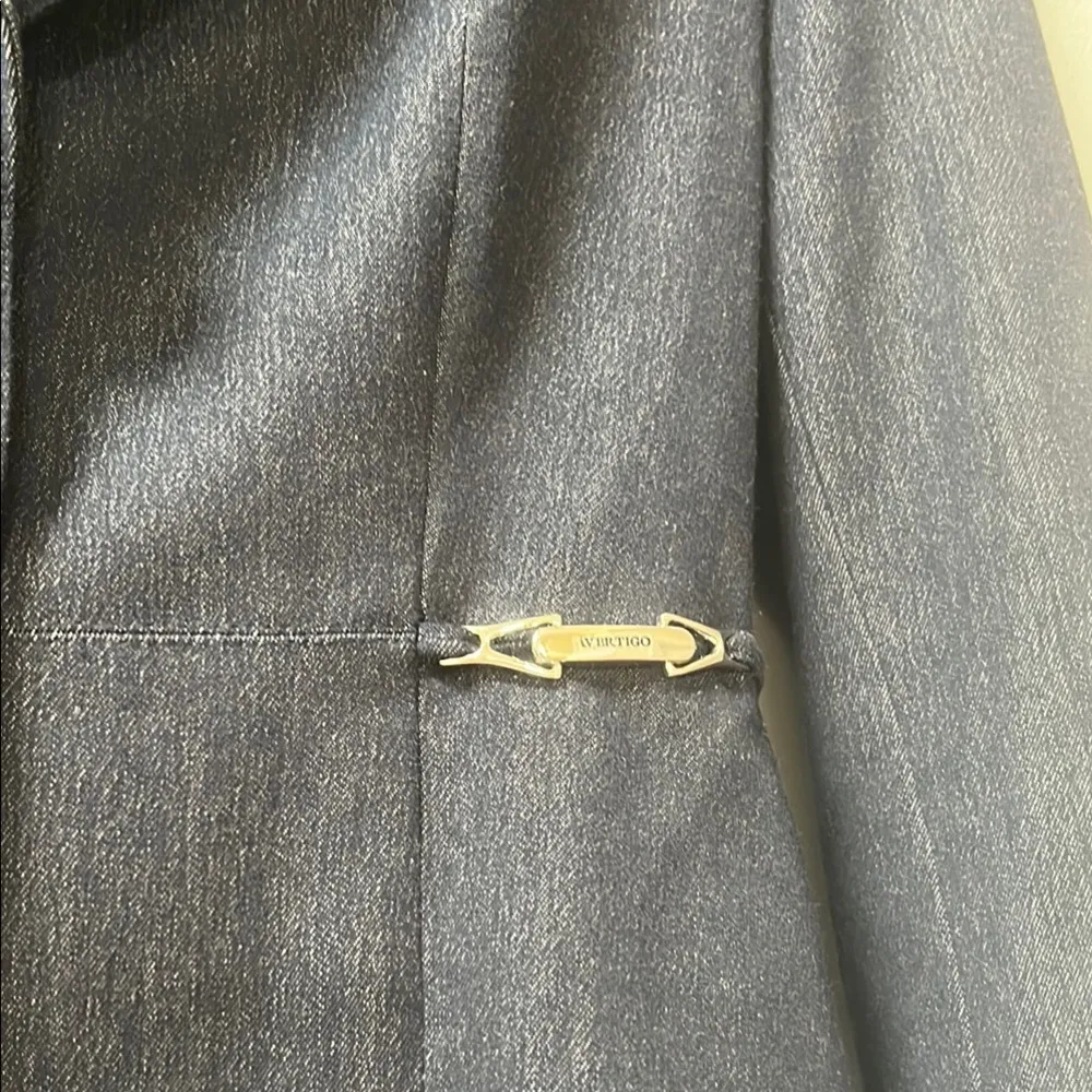 Vertigo Paris | Denim Blazer with Notched Lapel Medium - Image 3