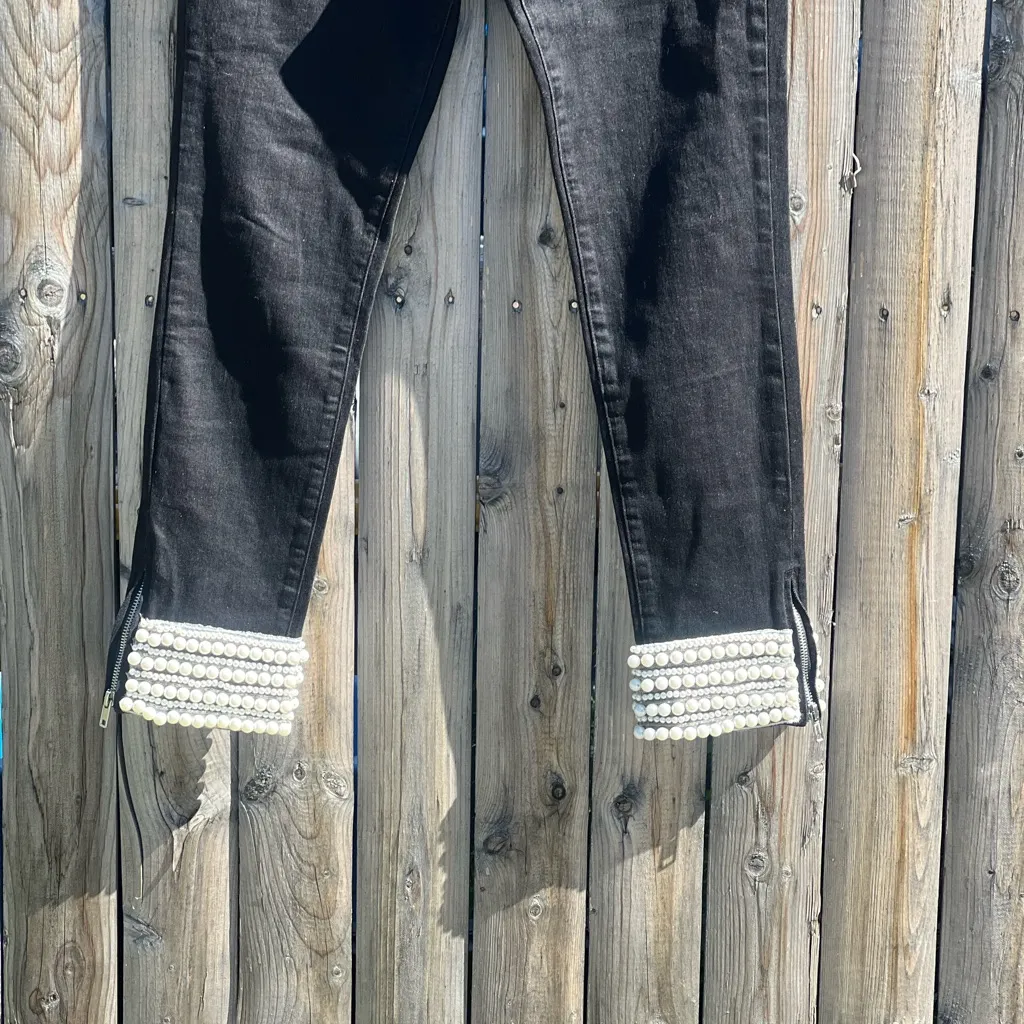 Boston PROPER Mixed Pearl Ankle Jean - Image 6