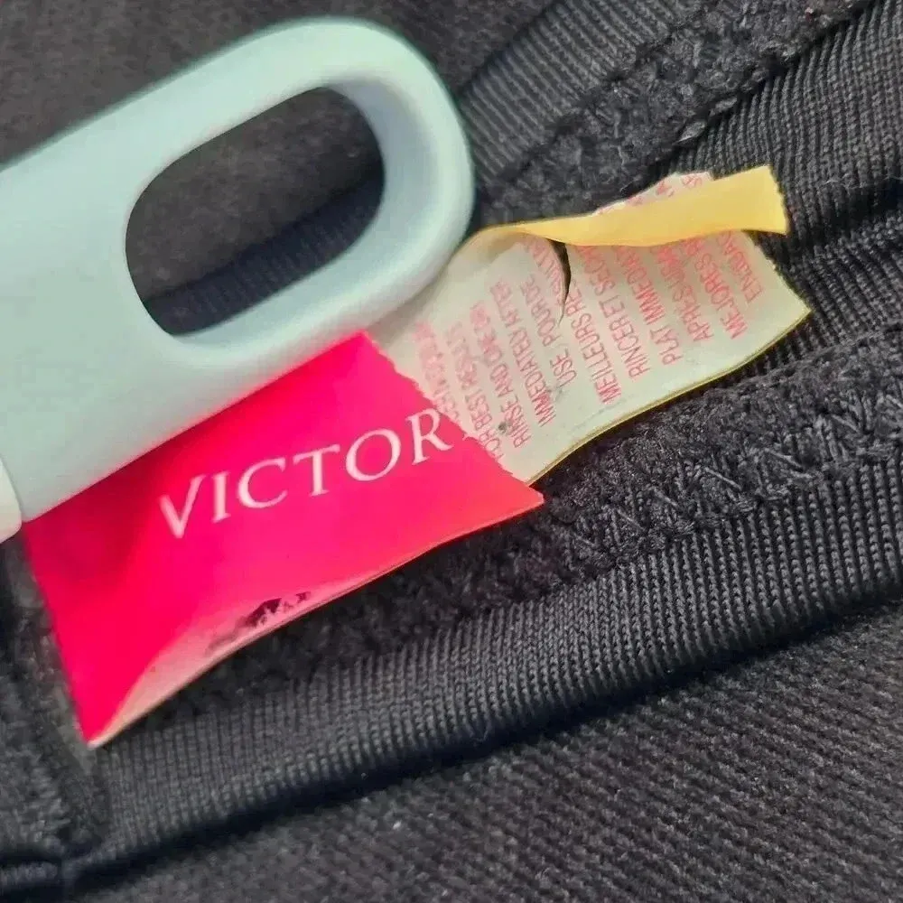 Victoria's Secret Black Padded Strapless Bikini S Top Swimwear‎ Small - Image 4